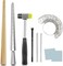 Ring Sizer Mandrel & Shaper Tool – Metal Ring Measuring, Resizing, and Repair Kit with Jewelry Mallet